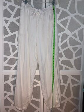 J. Crew Soleil White Linen Pants